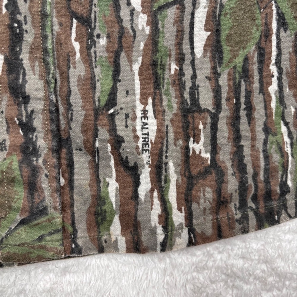 VTG 90s Rattlers Brand Realtree Camo Shirt Mens XL Heavy Hunt Treebark Made USA - Picture 6 of 13